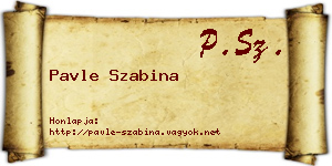 Pavle Szabina névjegykártya