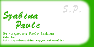 szabina pavle business card